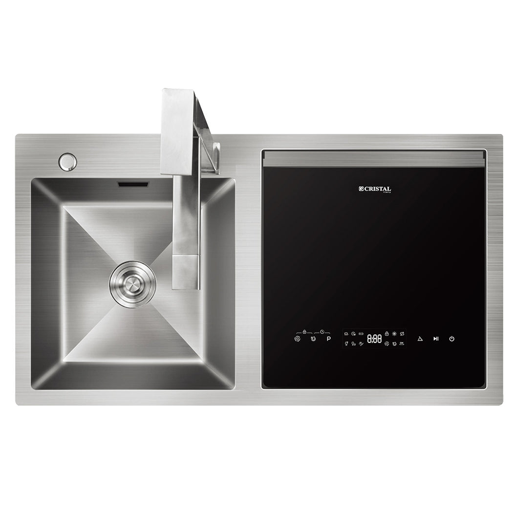 【新品上市】Cristal 尼斯 DD880 三合一嵌入式鋅盤&洗碗機 香港行貨（免費送貨） - A+ Smart Life