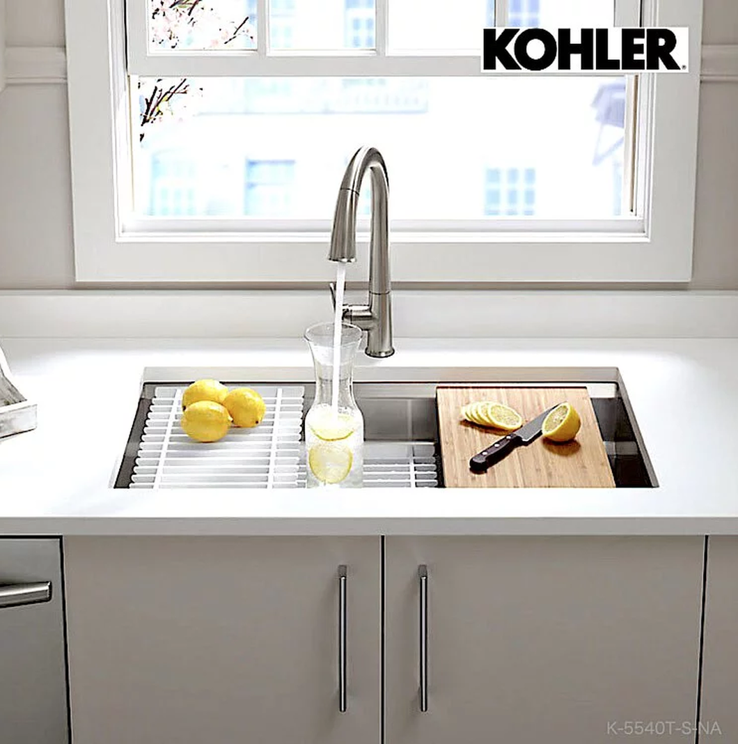 KOHLER 科勒 PROLIFIC ®大單槽下崁式廚房鋅盆 K-5540T-S-NA (838 毫米) 香港行貨