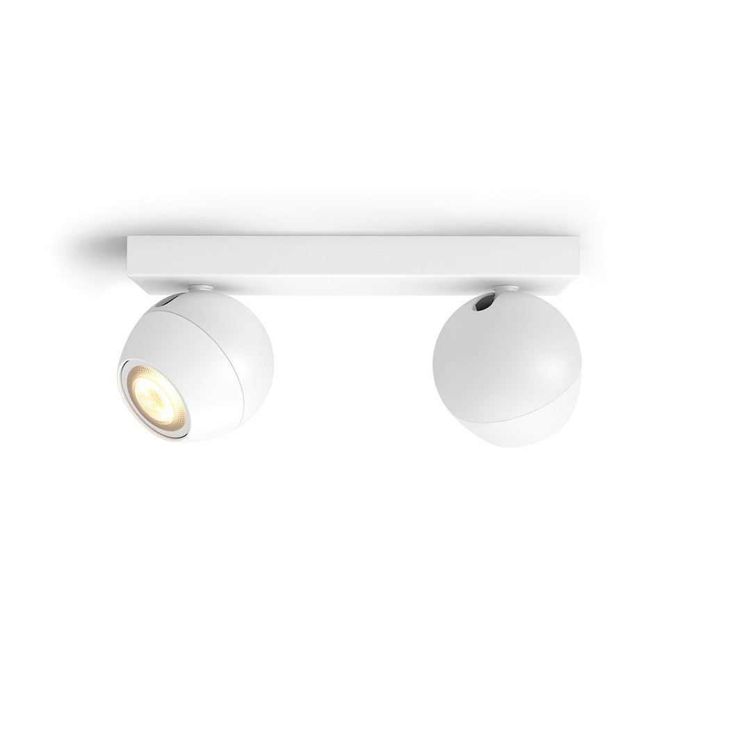 飛利浦 Philips Hue Buckram 5W x 2 智能LED雙件式聚光燈 (White ambiance 黃白光) (連光暗調節器) 香港行貨 - A+ Smart Life