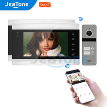 將圖片載入圖庫檢視器 JeaTone Tuya Smart App 7 Inch Video Door Phone WiFi Intercom for Multi-Apartments Security with Remote Control, Motion Detection - A+ Smart Life

